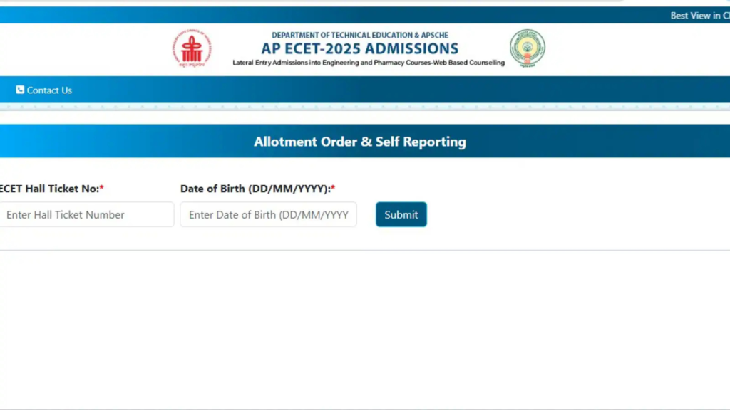 AP ICET Seat Allotment
